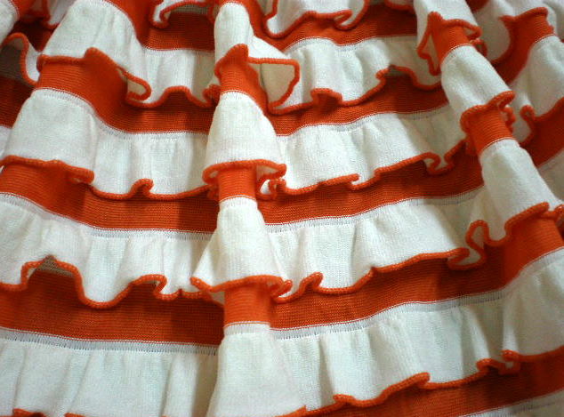 5.White-Orange Plain Ruffles